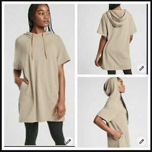 Athleta Cabana Textured Tunic Hoodie Color Neptune Size M P2P 23” NWT